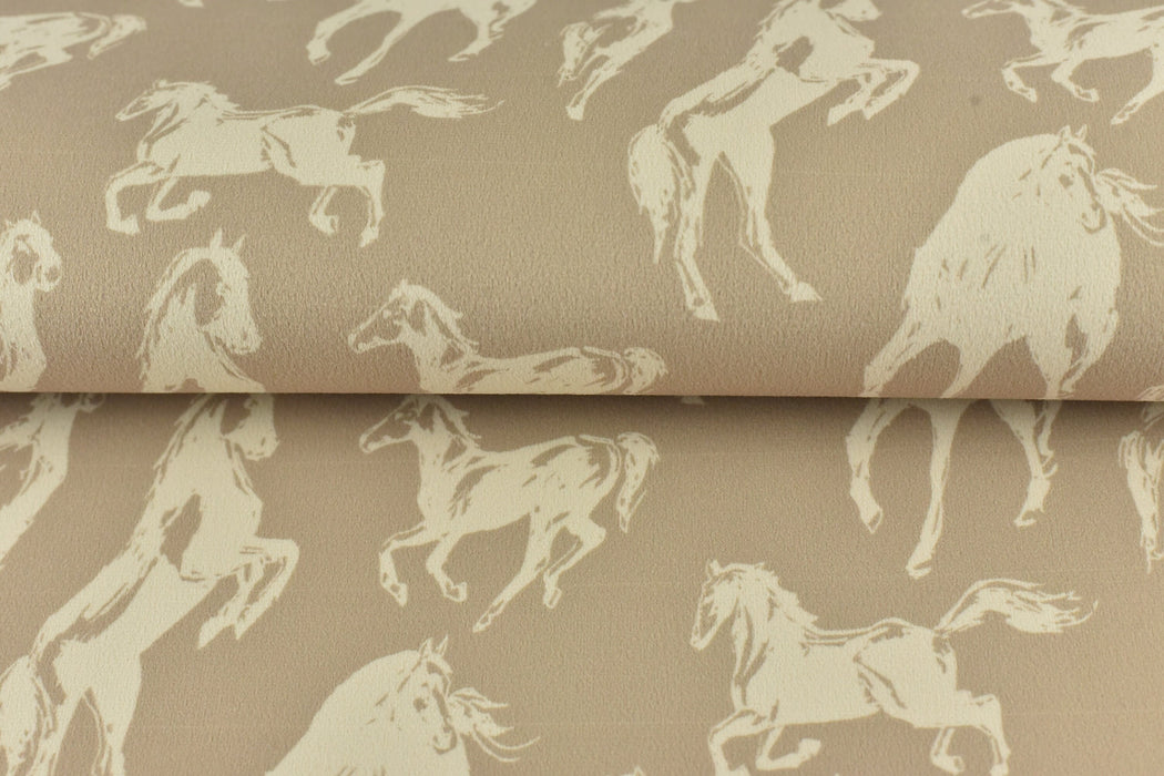 Running Horses Upholstery Fabric By The Yard|Galloping Horses Print Velvet Fabric Upholstery For Chair|Fabric For Ottoman Pillow Home Accent