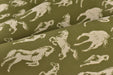 Running Horses Upholstery Fabric By The Yard|Galloping Horses Green Olive Print Velvet Fabric Upholstery For Furniure Chair Pillow Ottoman