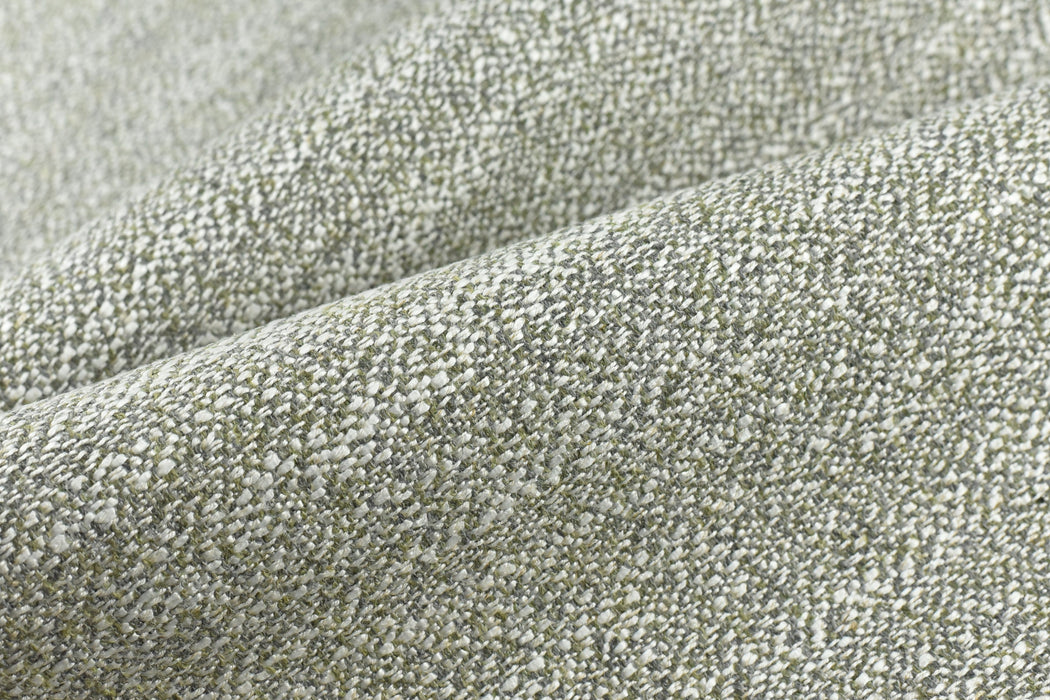 Chunky Wool and Linen Blend Couch Fabric|MCM Wool Rich Green Texture Upholstery Fabric For Reupholstering Dining Chairs Sofas