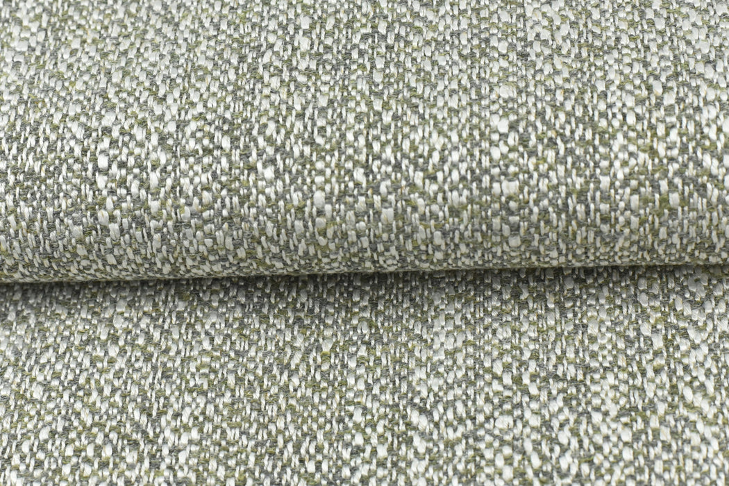 Chunky Wool and Linen Blend Couch Fabric|MCM Wool Rich Green Texture Upholstery Fabric For Reupholstering Dining Chairs Sofas