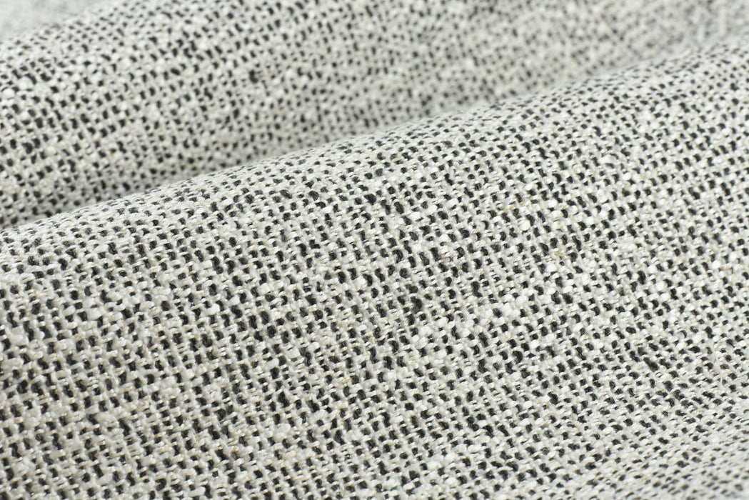 Black and White Chunky Wool and Linen Blend Couch Fabric|MCM Wool Rich Texture Upholstery Fabric For Dining Chairs Sofas Drapery