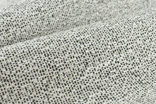 Black and White Chunky Wool and Linen Blend Couch Fabric|MCM Wool Rich Texture Upholstery Fabric For Dining Chairs Sofas Drapery