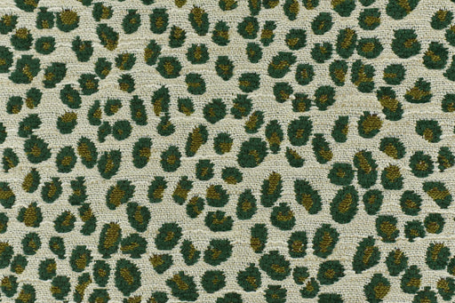 Designer Heavy Weight Leopard Jacquard Textured Upholstery Fabric in Green Yellow Cream|Cheetah Animal Geometric Woven Furniture Fabric