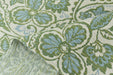 Heavy Linen Blend Turquoise Green Blue Paisley Floral Jacquard Upholstery Fabric|Floral Farmhoue Decor Fabric For Dining Chair Pillow Bench