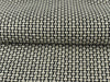 Black and Cream Linen Blend Geometric Woven Upholstery Fabric For Couch|Chair Ottoman Bench Reupholstery Fabric Material