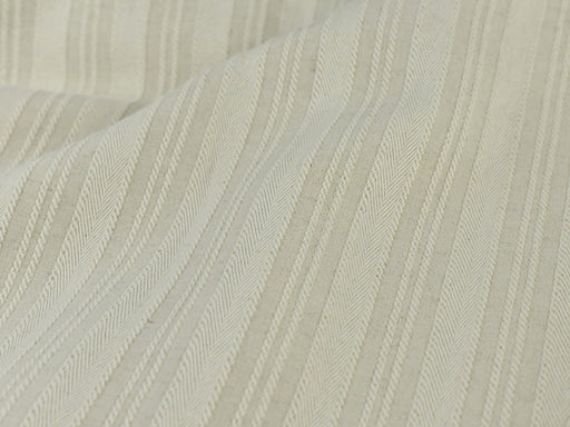 100% Pure Cotton Green Ivory Cream Stripe Geometric Upholstery Fabric by the Yard| Vintage Fabric For Drapery Curtain Table Cloth Bedspread