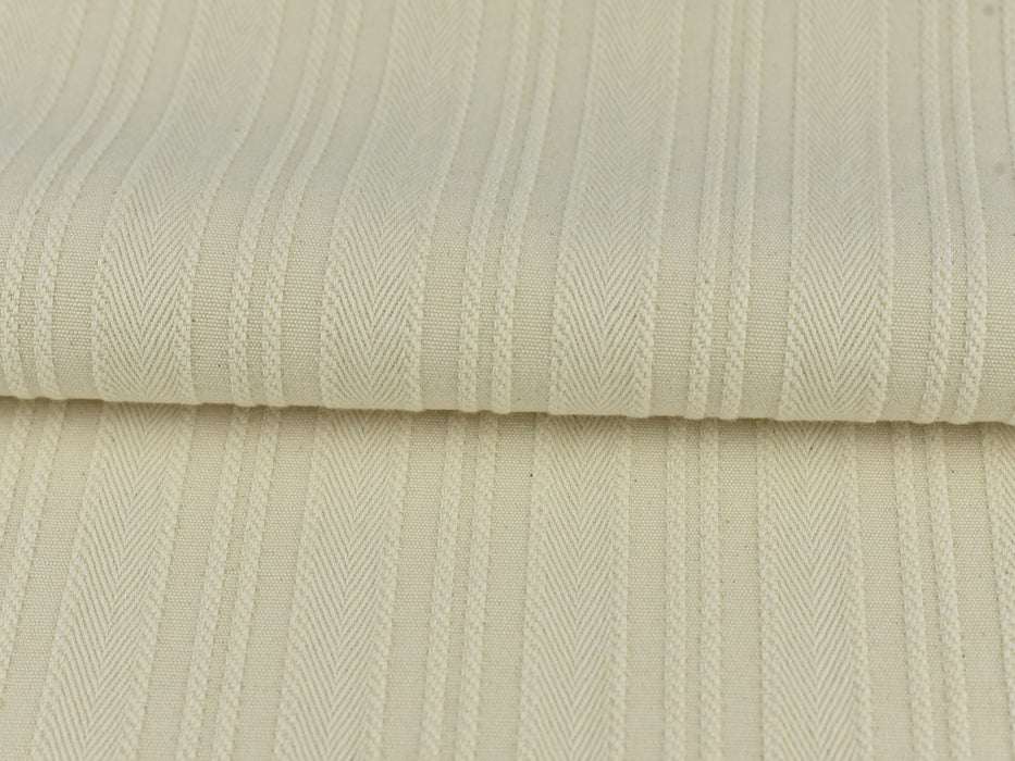 100% Pure Cotton Green Ivory Cream Stripe Geometric Upholstery Fabric by the Yard| Vintage Fabric For Drapery Curtain Table Cloth Bedspread