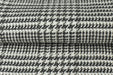 Heavy Weight Black and White Grey Linen Blend Houndstooth Plaid Upholstery Fabric For Chair Couch|Geometric Pattern Furniture Fabric-870GSM