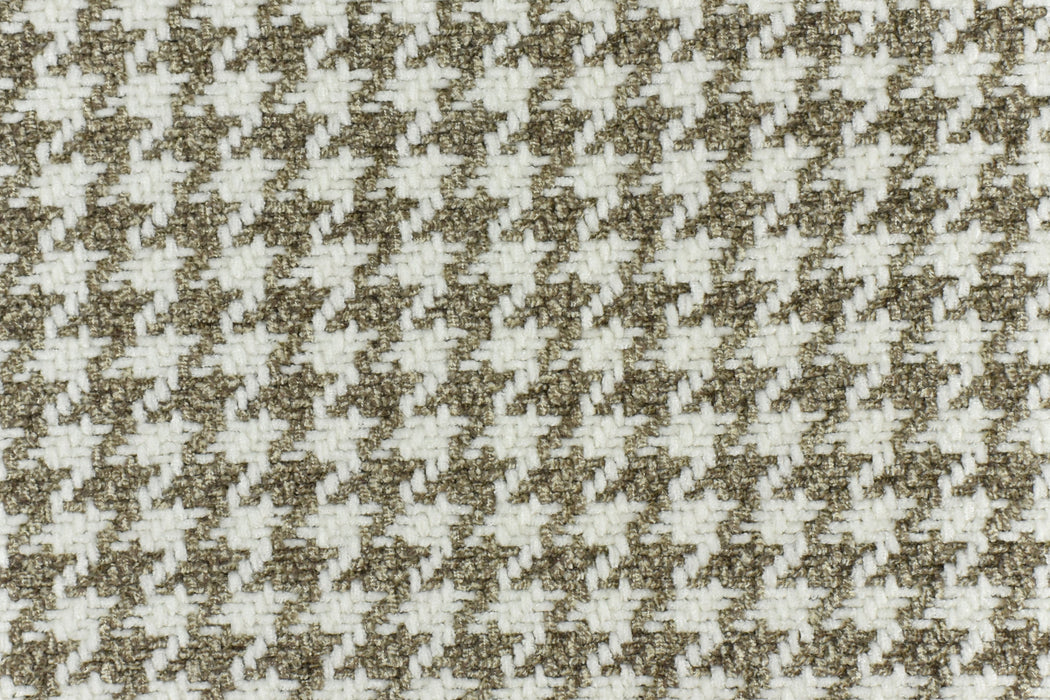 Heavy Weight Oxford Tan Houndstooth Plaid Upholstery Fabric For Chair Couch|Mid-Century Modern Geometric Check Furniture Fabric-740GSM