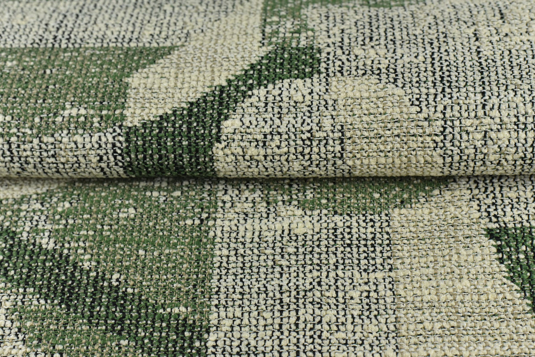 Green Large Woven Abstract Geometric Upholstery Fabric By The Yard For Chair|Contemporary Geometric Upholstery For Furniture Chair Couch