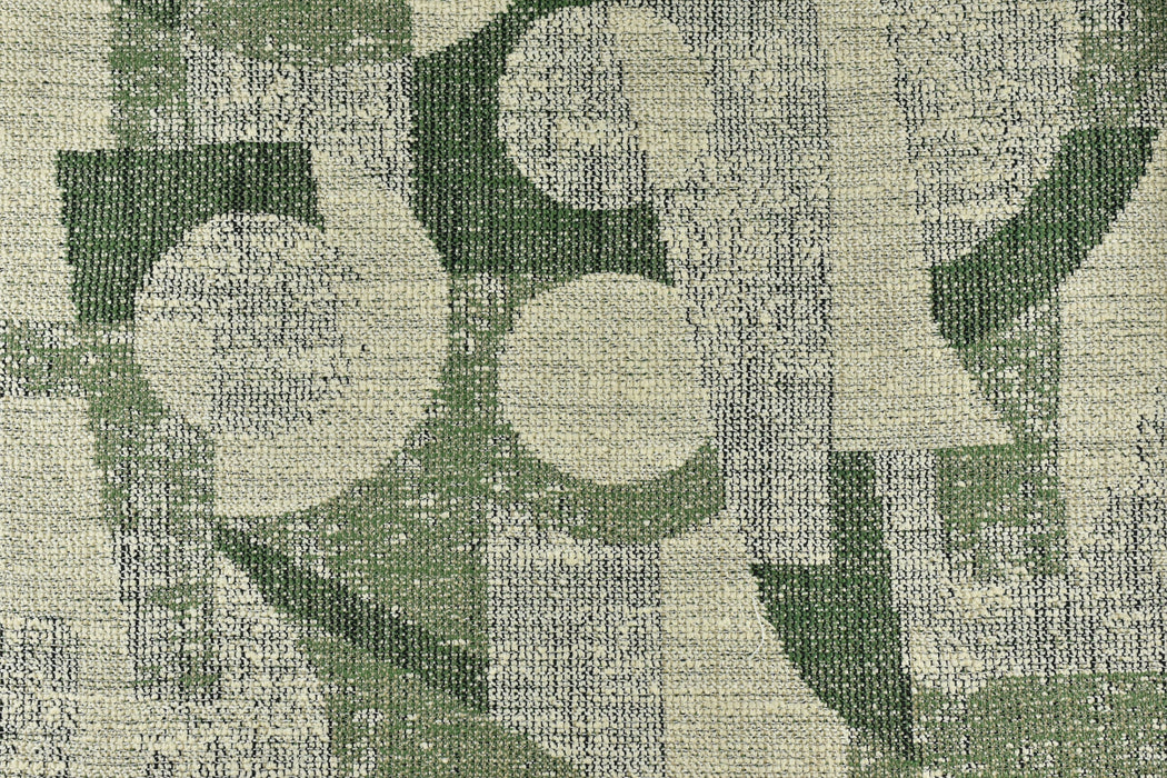 Green Large Woven Abstract Geometric Upholstery Fabric By The Yard For Chair|Contemporary Geometric Upholstery For Furniture Chair Couch