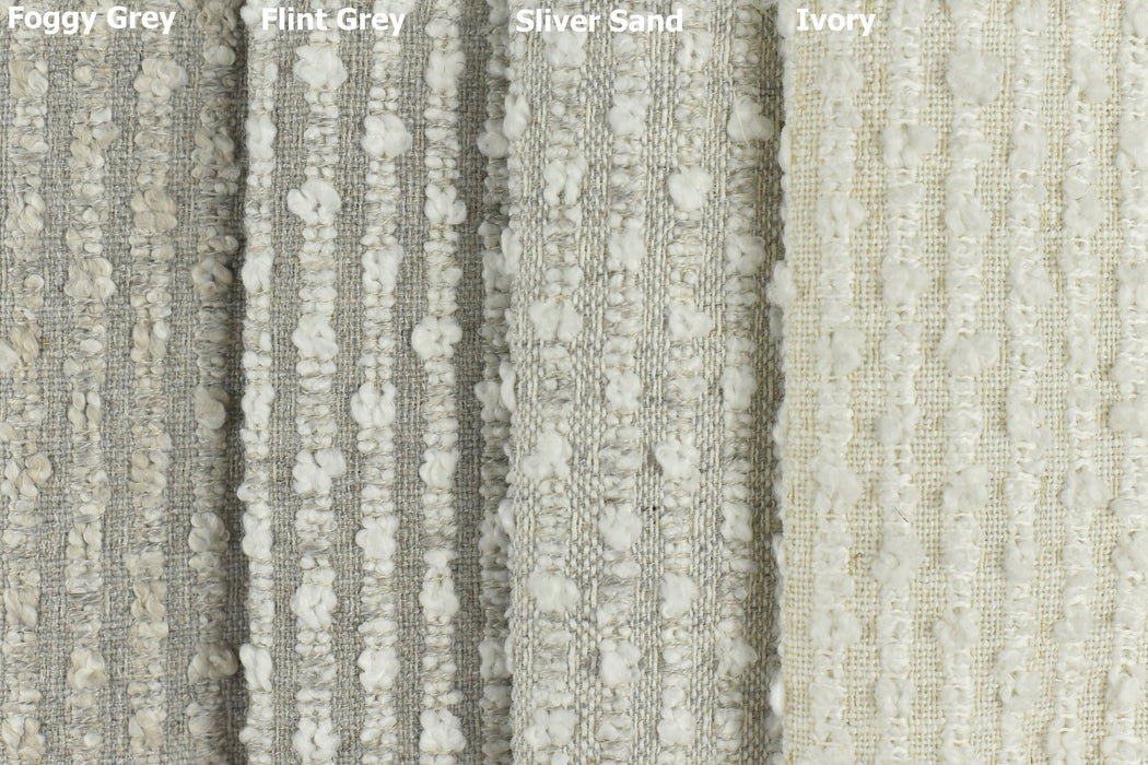 Heavy Weight Stripe Boucle Texture Upholstery Fabric by the Yard|Designer Ivory Yellow Rust Bocule Fabric For Chair Pillow Couch