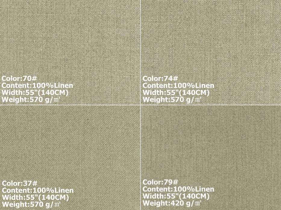 100% Natural Linen Upholstery Fabric|Heavy Weight Organic Hemp Fabric For Chair,Pillow|Linen Fabric For Couch Cool in Summer/Warm In Winter