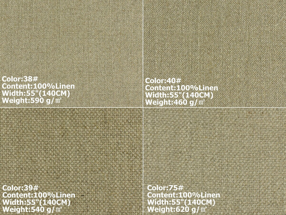 100% Natural Linen Upholstery Fabric|Heavy Weight Organic Hemp Fabric For Chair,Pillow|Linen Fabric For Couch Cool in Summer/Warm In Winter