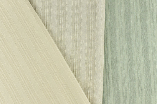 100 Pure Cotton Green Ivory Cream Solid Stripe Herringbone Geometric Upholstery Fabric by the Yard For Drapery Curtain Table Cloth