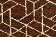 Wider Width Abstract Geometric Wool Blend Boucle Upholstery Fabric Drapery Fabric Wall Fabric By The Yard in Rust Olive 110"(280CM) W