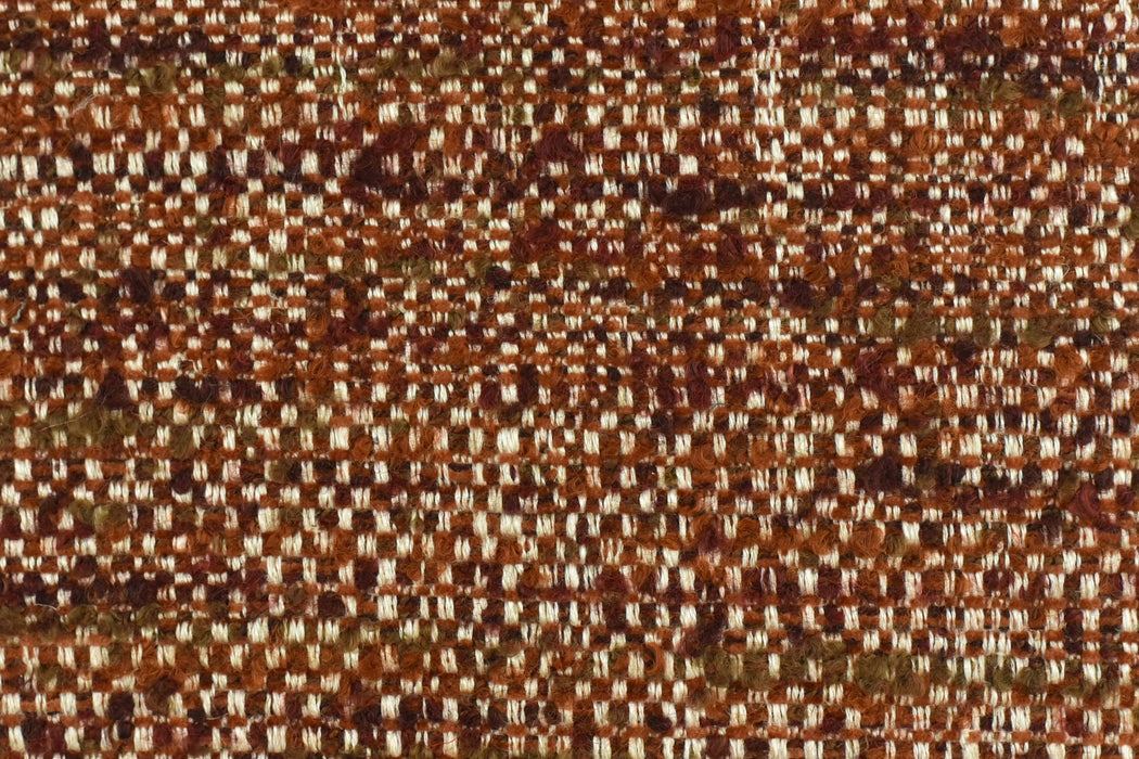 Wider Width Rust Wool Blend Nubby Textured Boucle Upholstery Fabric ...