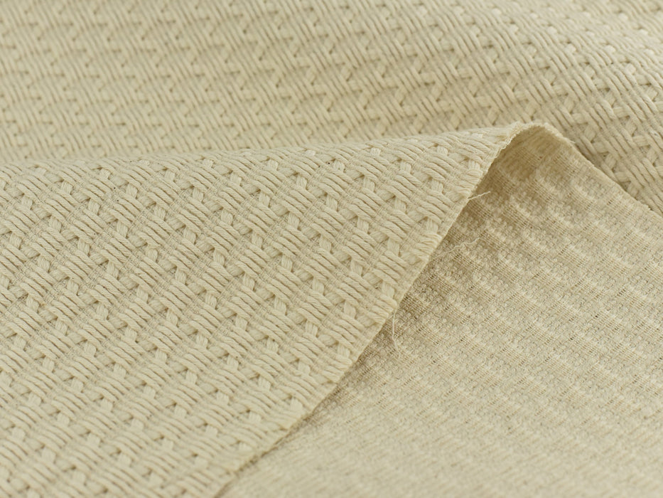 Stain Resistant 100% Pure Cotton Geometric Diamond Woven Textured Upholstery Fabric|Heavy Performance Anti Stain Cotton Fabric