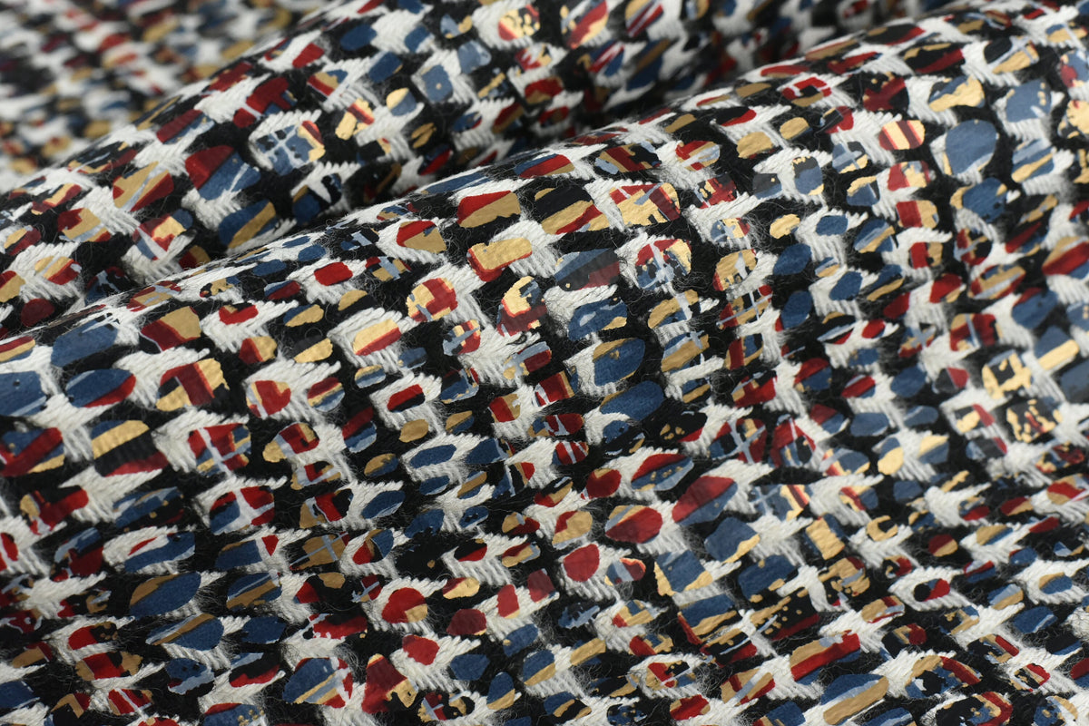 Abstract Geometric Wool Blend Curtain Fabric|70% Wool Drapery Fabric in ...