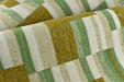 Mustard Yellow and Green Abstract Geometric Boucle Upholstery Fabric By Yard For Chairs|Large Scale High Quality Furniture Fabric For Sofa