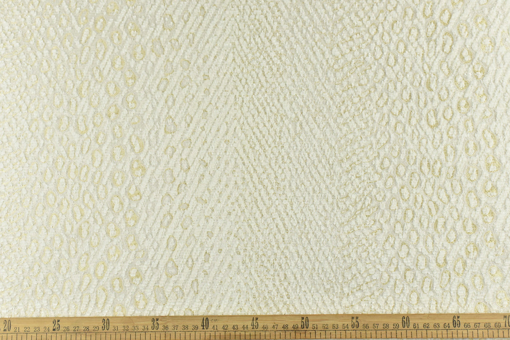 Cream Gold Leopard Abstract Geometric Jacquard Chenille Upholstery Fabric|Wild Animal Skin Woven Upholstery Fabric Cream Gold Leopard Fabric