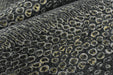 Charocal Black Gold Leopard Abstract Geometric Jacquard Chenille Upholstery Fabric|Wild Animal Skin Fabric By The Yard For Chairs