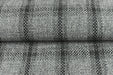 Heavy Weight Wool Cotton Blend Check Upholstery in Black and Gray|Plaid Woven Geometric Pattern Upholstery Fabric by the Yard-57"W/760GSM