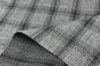 Heavy Weight Wool Cotton Blend Check Upholstery in Black and Gray|Plaid Woven Geometric Pattern Upholstery Fabric by the Yard-57"W/760GSM