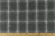 Heavy Weight Wool Cotton Blend Check Upholstery in Black and Gray|Plaid Woven Geometric Pattern Upholstery Fabric by the Yard-57"W/760GSM