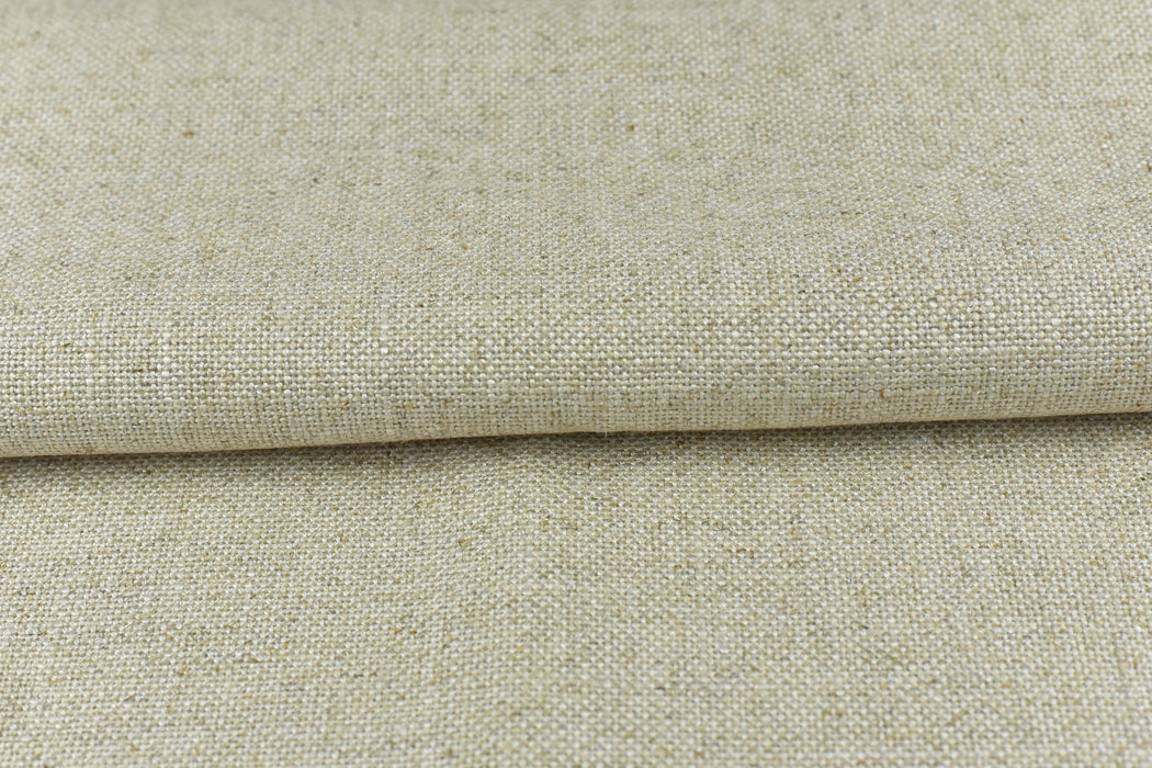 Natural Cotton Linen Blend Upholstery Fabric|Vintage Heavy Cream Linen Fabric By The Yard For Chair Cushion Sofa Drapery|55"W/525GSM