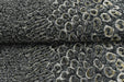 Charocal Black Gold Leopard Abstract Geometric Jacquard Chenille Upholstery Fabric|Wild Animal Skin Fabric By The Yard For Chairs