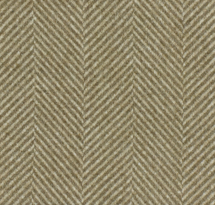 Cream Brown Brushed Textured Soft and Fluffy Herringbone Geometric Pattern Upholstery Fabric By The Yard