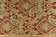 Vintage Damask Floral Jacquard Upholstery Fabric For Chair Sofa Cushion in Brown Gold|Luxury Chenille Woven Fabric in Red Gold For Headboard