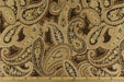 Dark Brown Gold Vintage Paisley Floral Jacquard Chenille Upholstery Fabric For Dining Chair Ottoman|Paisley Home Decor Fabric By The Yard