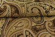 Dark Brown Gold Vintage Paisley Floral Jacquard Chenille Upholstery Fabric For Dining Chair Ottoman|Paisley Home Decor Fabric By The Yard