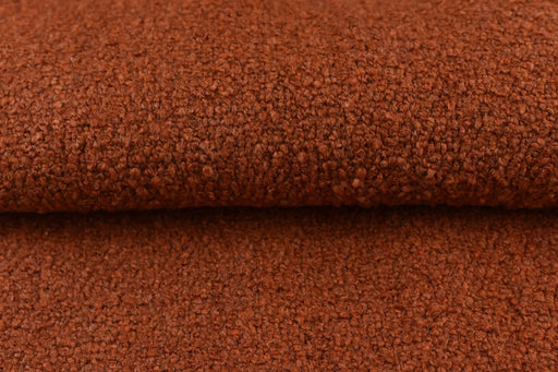 Heavy Duty Nubby Textured Rust Brown Boucle Upholstery Fabric For Couch|Designer Thick Furniture Fabric|Fabric For Pillow Seat Cushion Bench