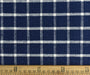 Linen Blend Vintage Navy Blue Jacquard Plaid Check Farmhouse Upholstery Fabric For Chairs Seat Cushion|Yellow/Grey Check Pattern Fabric