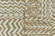 Heavy Weight Abstract Geometric Cream Chenille With Multi Colored Stripe Jacquard Upholstery Fabric For Chair Bench