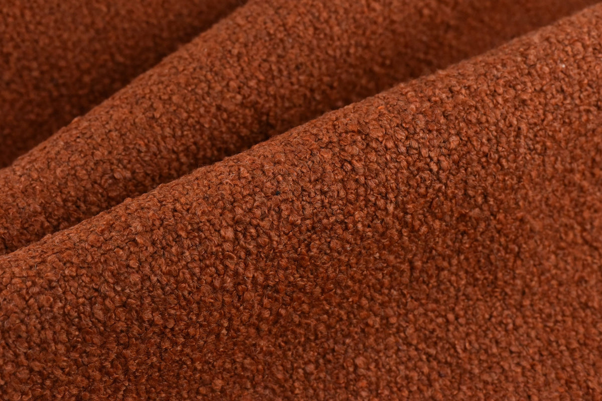 Heavy Duty Nubby Textured Rust Brown Boucle Upholstery Fabric For Couch ...