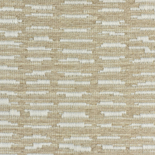 Heavy Weight Tan and White Stylish Linen Blend Abstract Stripe Upholstery Fabric|Modern Geometric Textured Sofa Cushion Fabric 55"W/925GSM