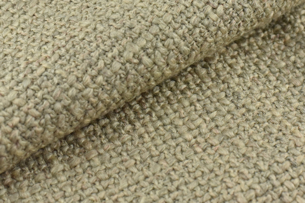 Designer Wool Blend Beige Wheat Chunky and CoraseWoven Upholstery Fabric For Chair Couch|Home Decor Fabric For Drapery Pillow Bed Throw