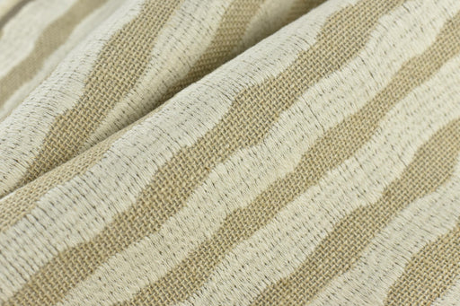 Natural Farmhouse Cotton Linen Blend Stripe Geometric Woven Textured Upholstery Fabric For Chair |Country Decor Fabric For Cushion Pillow