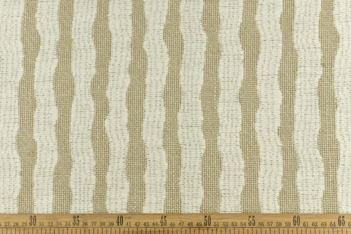 Natural Farmhouse Cotton Linen Blend Stripe Geometric Woven Textured Upholstery Fabric For Chair |Country Decor Fabric For Cushion Pillow