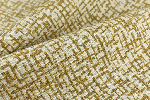 Wool Linen Blend Abstract Geometric Mustard Yellow Gold Textured Upholstery Fabric|Modern Heavy Weight Fabric For Dining Chairs,Sofa,Cushion