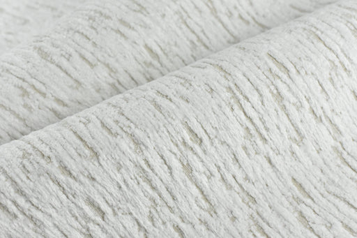 Designer Snowy White Abstract Woven Raised Chenille Texture Upholstery Fabric For Chair|Heavy Soft Chunky Chenille Fabric For Couch Pillow