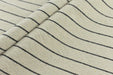 Natural Cotton Linen Only Cream Black Stripe Upholstery Fabric and Drpapery Fabric|Vintage Ticking Fabric Super Soft Touching and Breathable