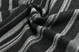 Heavy Weight Black and Grey Striped Wool Blend Upholstery Fabric For Chair(87%Wool)|Multi Colored Striped Furniture Fabric Drapery Fabric