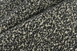 Heavy Weight Wool Linen Blend Boucle Upholstery Fabric For Chair in Black and Cream|High End Designer Textured Couch Upholstery Fabric