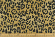 Heavy Weight 100% Cotton Leopard Cut Velvet Upholstery Fabric|Gold Black Cheetah Geometric Animal Luxury Furniture Fabric For Ottoman Chair