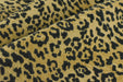 Heavy Weight 100% Cotton Leopard Cut Velvet Upholstery Fabric|Gold Black Cheetah Geometric Animal Luxury Furniture Fabric For Ottoman Chair